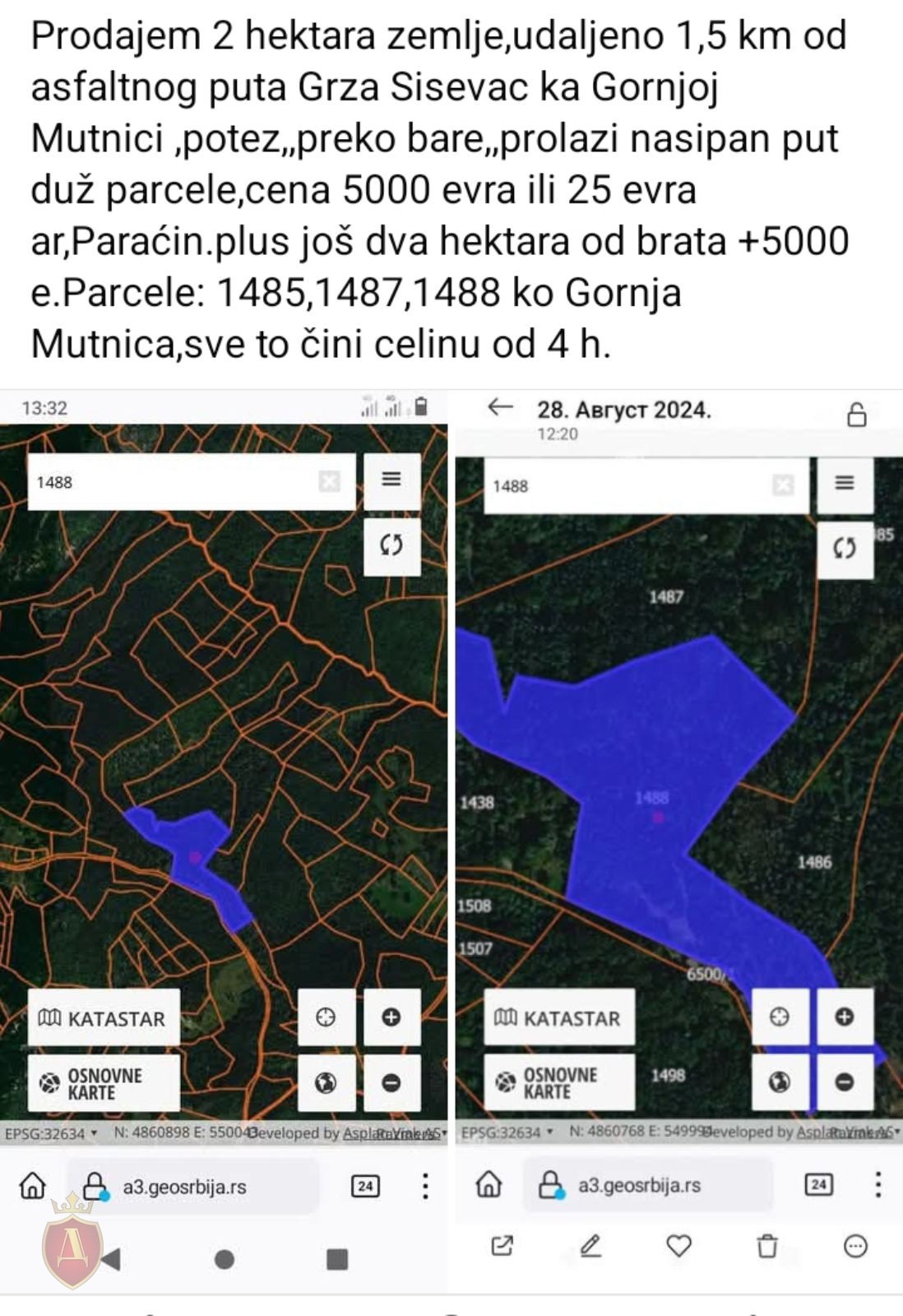 Parcele izmedju Grze i Sisevca